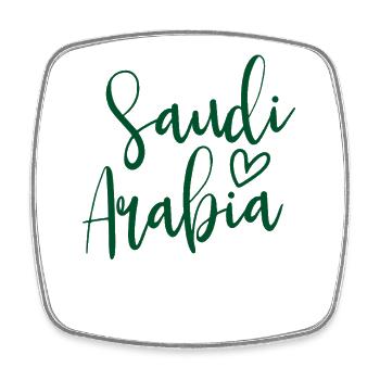 Saudi Arabia – Women's Heart, Love for Saudi Arabia - Square fridge magnet - white - Front