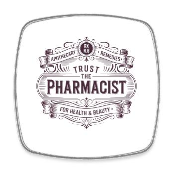 Vertrau dem Apotheker | Apotheker Humor Vintage - Viereckiger Kühlschrankmagnet - Weiß - Vorne