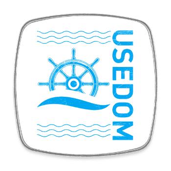 Insel USEDOM Ostsee Usedom Urlaub Lustiges - Viereckiger Kühlschrankmagnet - Weiß - Vorne