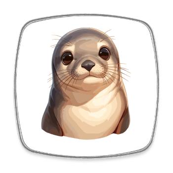 Sea Lions Sea Lion - Square fridge magnet - white - Front