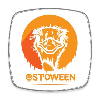Safari Afrika serengeti wildlife halloween Strauß - Viereckiger Kühlschrankmagnet - Weiß - Vorne