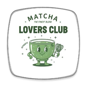 Matcha Lovers Club Die beste Mischung Authentisch - Viereckiger Kühlschrankmagnet - Weiß - Vorne