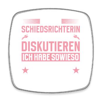 Referee does not have to discuss - Square fridge magnet - white - Front