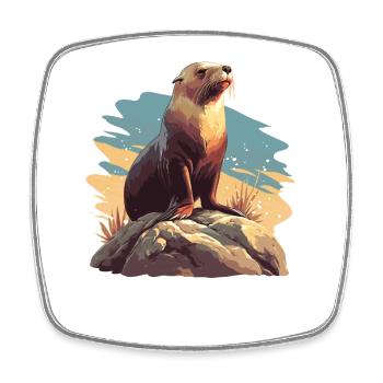 Sea Lions Sea Lion - Square fridge magnet - white - Front