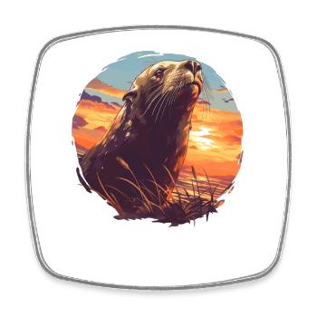 Sea Lions Sea Lion - Square fridge magnet - white - Front