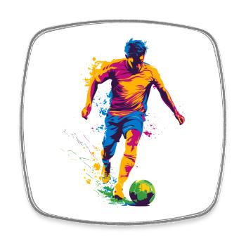Paint Splash Soccer Hero - Square fridge magnet - white - Front