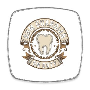 Periodontist Gum Guardian On Duty Dental Health - Viereckiger Kühlschrankmagnet - Weiß - Vorne
