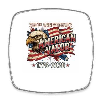 250 Jahre Amerika-Jubiläum Amerikanische Tapferkeit - Viereckiger Kühlschrankmagnet - Weiß - Vorne