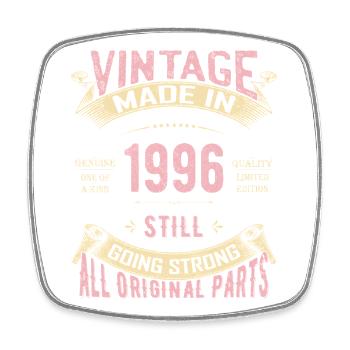 Vintage 1996 toujours en route - Magnet carré - blanc - Devant