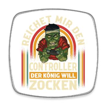 Gaming - Viereckiger Kühlschrankmagnet - Weiß - Vorne