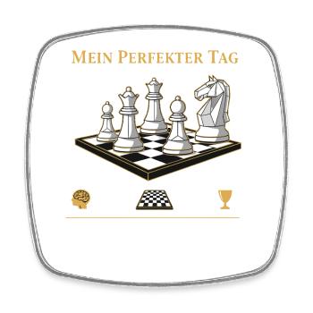 Perfekter Tag Schach - Viereckiger Kühlschrankmagnet - Weiß - Vorne