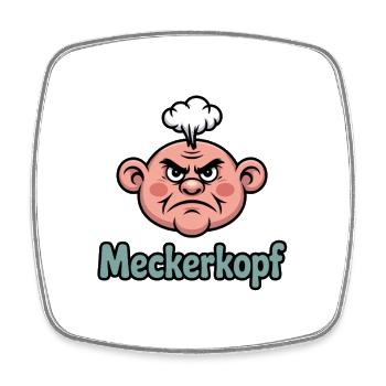 Complainer Funny Complainer Cartoon Head - Square fridge magnet - white - Front