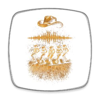 Line Dance Line Dancer 5678 - Square fridge magnet - white - Front