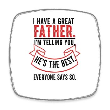 Best dad gift in the world for best dad - Square fridge magnet - white - Front