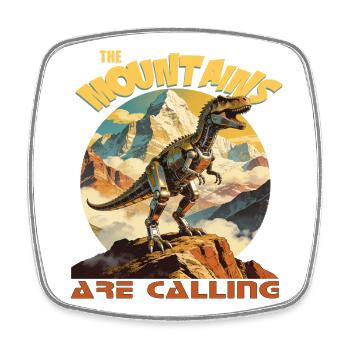 Les montagnes appellent l’aventure Design - Magnet carré - blanc - Devant