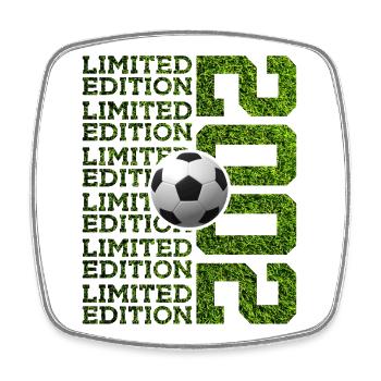 LIMITED EDITION 2002 FOOTBALL 24TH BIRTHDAY - Square fridge magnet - white - Front