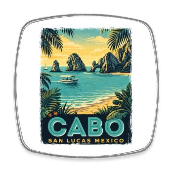 Croisière rétro des vacances de printemps à Cabo San Lucas, Mexique - Magnet carré - blanc - Devant