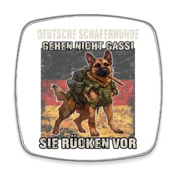 Deutscher Schäferhund Hundehalter Hundeliebhaber  - Viereckiger Kühlschrankmagnet - Weiß - Vorne