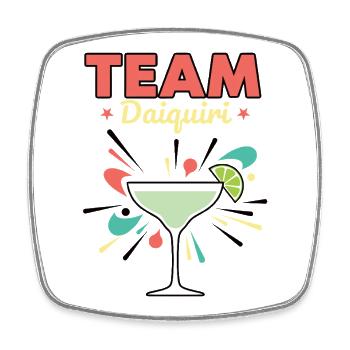 Équipe de cocktails de soirée de jeune fille Daiquiri - Magnet carré - blanc - Devant