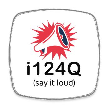 i124Q – Déclaration Audacieuse Édition Sombre - Magnet carré - blanc - Devant