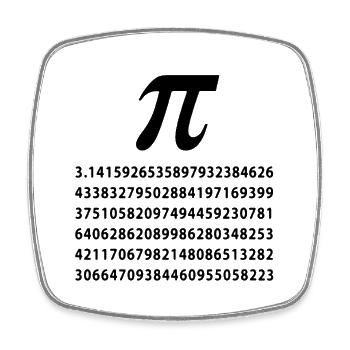 pi - Square fridge magnet - white - Front