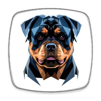 Rottweiler Hunde Liebe Stolze Rottweiler Liebhaber - Viereckiger Kühlschrankmagnet - Weiß - Vorne