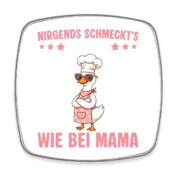 Mama Goose Cook Fête des Mères - Magnet carré - blanc - Devant