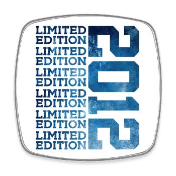 LIMITED EDITION 2012 14 YEARS 14TH BIRTHDAY - Square fridge magnet - white - Front