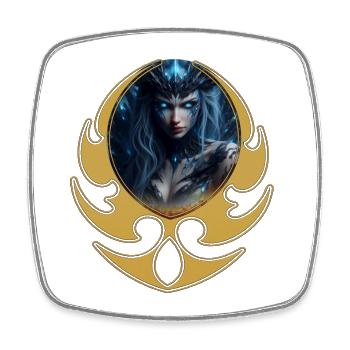 Emblema Hielo y Corona - Square fridge magnet - white - Front