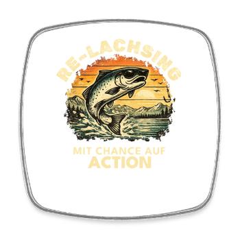 up05_Relaxing_sunset_round - Magnet carré - blanc - Devant