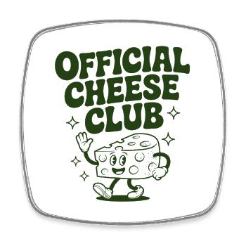 Club officiel du fromage | L’amour du fromage - Magnet carré - blanc - Devant