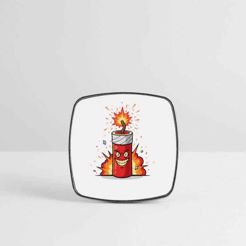 Angry Firecracker Comic Square fridge magnet
