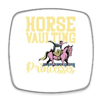  Horse Vaulting Equipment Artistic Equestrian - Square fridge magnet - white - Front