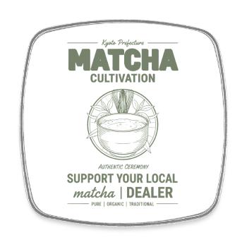 Kyoto Prefecture Matcha Cultivation Support Your - Square fridge magnet - white - Front