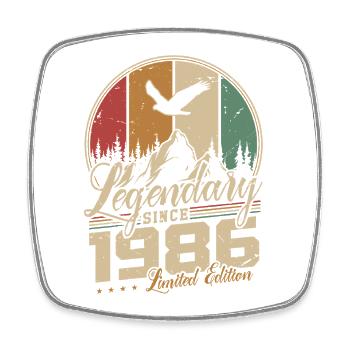 Cadeau d’anniversaire rétro vintage vintage 1986 - Magnet carré - blanc - Devant