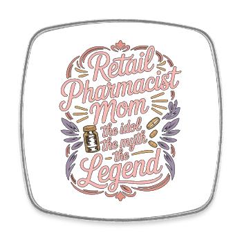 Retail Pharmacist Mom The Idol Medication Expert - Viereckiger Kühlschrankmagnet - Weiß - Vorne