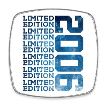 LIMITED EDITION 2006 20 JAHRE 20. GEBURTSTAG - Viereckiger Kühlschrankmagnet - Weiß - Vorne