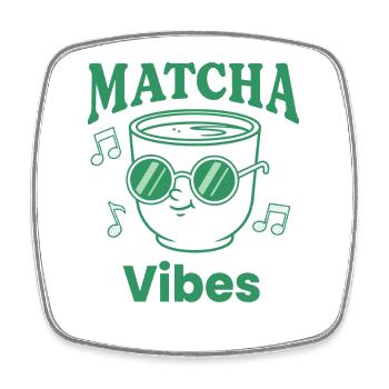 Matcha Vibes Green Tea Matcha Latte Lover Japanese - Viereckiger Kühlschrankmagnet - Weiß - Vorne