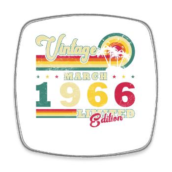 60th Anniversary – March 1966 Perfection - Square fridge magnet - white - Front