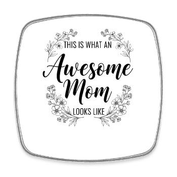 Voilà à quoi ressemble une super maman : cadeau de maman - Magnet carré - blanc - Devant