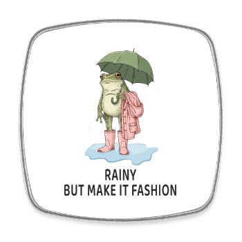  Cooler Frosch-  but make it fashion  - Viereckiger Kühlschrankmagnet - Weiß - Vorne