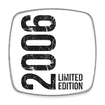 2006 Birthday 20 Decoration 20s 20th Birthday - Square fridge magnet - white - Front
