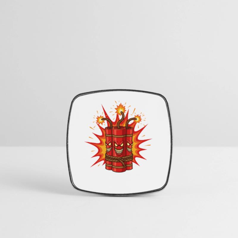 Exploding Dynamite Art Square fridge magnet