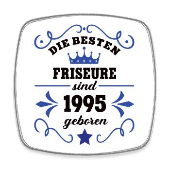 Friseur Geburtstag Jahrgang 1995 Frisör Kollegen - Viereckiger Kühlschrankmagnet - Weiß - Vorne