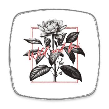 Vintage Floral Design - Square fridge magnet - white - Front