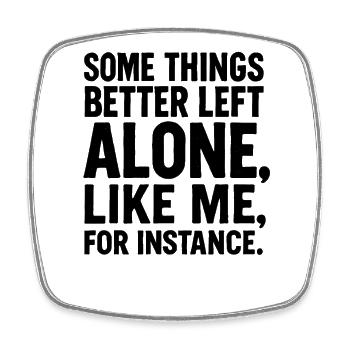 Funny Saying Introverted Nerds Gift Idea - Square fridge magnet - white - Front