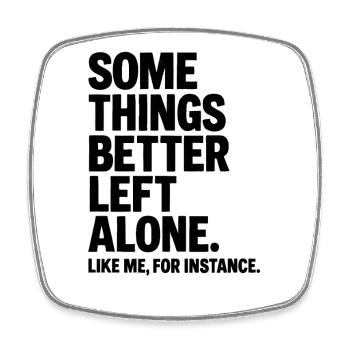 Funny Saying Introverted Nerds Gift Idea - Square fridge magnet - white - Front