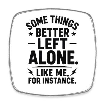 Funny Saying Introverted Nerds Gift Idea - Square fridge magnet - white - Front