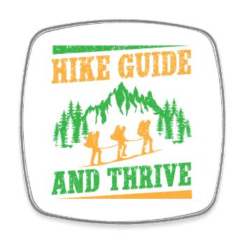 Girl Scout Leader Hike Guide & Thrive Scout - Square fridge magnet - white - Front