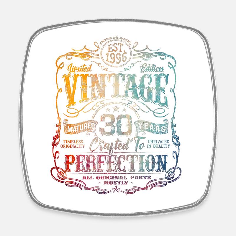 Vintage 1996 Limited Edition 30th Birthday - Square fridge magnet - white